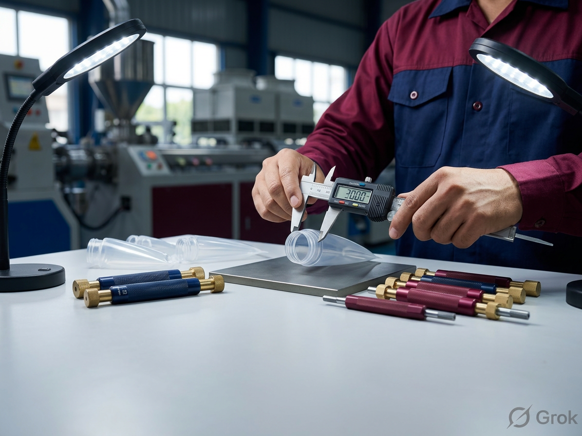 Quality control inspection of tube shoulder dimensions